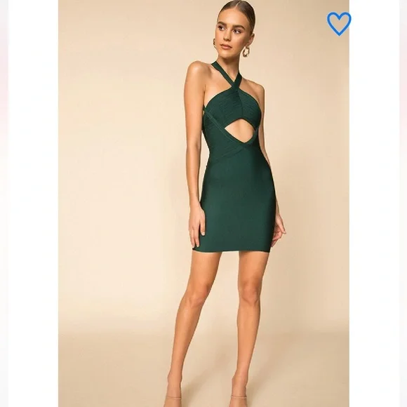 Revolve Superdown Rilie Mini Dress in Forest Green - Picture 3 of 5